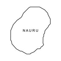 nauru mapa icono vector