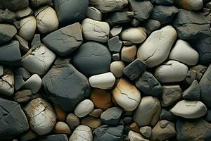 AI generated Textured continuity Seamless rock background evokes a timeless, natural essence photo