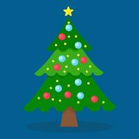 Christmas tree. isolated on background. vector illustration