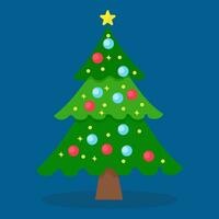 Christmas tree. isolated on background. vector illustration