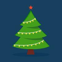 Navidad árbol. aislado en antecedentes. vector ilustración
