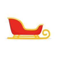 christmas santa claus sleigh stock isolated on white background. vector