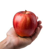 AI generated Hand Holding Fresh Juicy Apple Fruit png