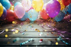 AI generated Party vibes Energetic background perfect for a birthday celebration photo