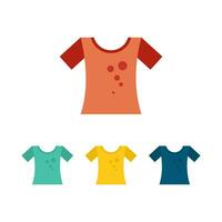 T-shirt icons set. Isolated on white background. T-shirt icon colored inspiration. vector