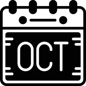 Solid icon for oct vector