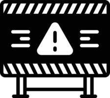 Solid icon for warning vector