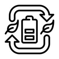 battery line icon vector