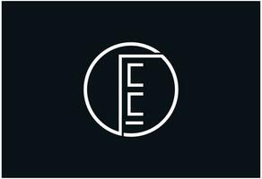 letter E monogram logo vector