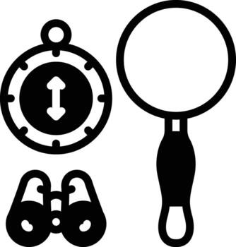 Solid icon for explorer vector