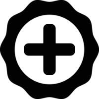 Solid icon for addition vector