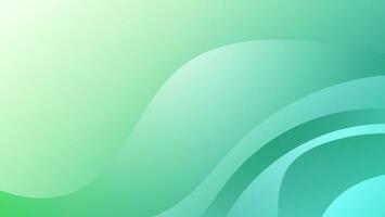 Green gradient background with wave shapes. vector