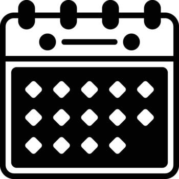 Solid icon for weeks vector