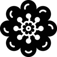 Solid icon for flower vector