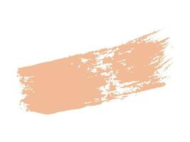 Color of the Year 2024 peach fuzz sample Vector paint brush spot Hand painted trendy color background Ink scribble dab clipart