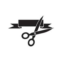 cinta corte logo icono, diseño vector ilustración modelo.