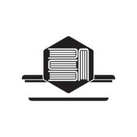 biblioteca logo icono, vector ilustración diseño