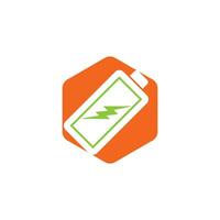 Battery logo icon, vector illustration design