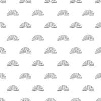 Seamless pattern with rainbow doodle for decorative print, wrapping paper, greeting cards, wallpaper and fabric vector