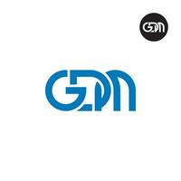 letra gdm monograma logo diseño vector