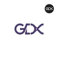 letra gdx monograma logo diseño vector