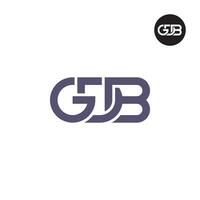 letra gdb monograma logo diseño vector