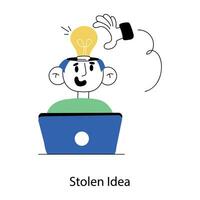 Trendy Stolen Idea vector