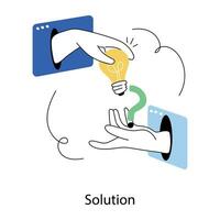 Trendy Solution Concepts vector