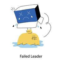 Trendy Failed Leader vector