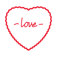 hearts red outline set for decoration png