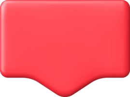 3D Red Blank Speech Bubble png