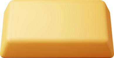 3D Golden Bar Brick png