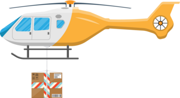 Helicopter drone with box. png