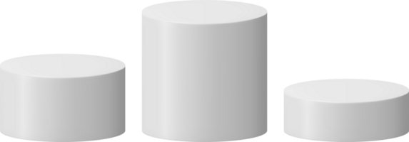 3D Grey Cylinder Podium png