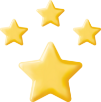 3D Glossy Yellow Star png