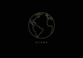 GLOBE OUTLINE VECTOR