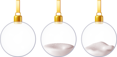 3d Glas Weihnachten Schnee Ball png