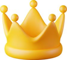 3D Gold Crown Icon png