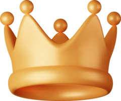 3D Gold Crown Icon png