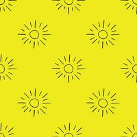 Seamless pattern with sun doodle for decorative print, wrapping paper, greeting cards, wallpaper and fabric vector