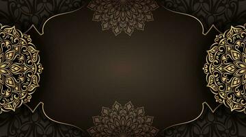 Luxury background with golden mandala ornament vector