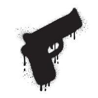 Spray Painted Graffiti gun icon Sprayed isolated with a white background. vector