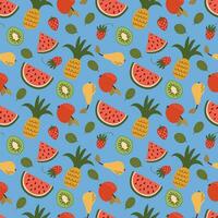 Fruit seamless pattern. Design for fabric, textiles, wallpaper, packaging, cafe. vector