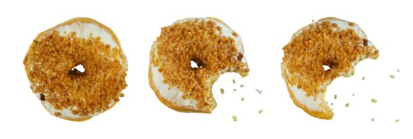 A set of isolated delicious bite donuts png