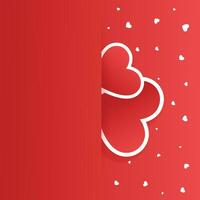 Valentines day calligraphic greeting in heart shaped golden frame on a red fluid waves background. vector