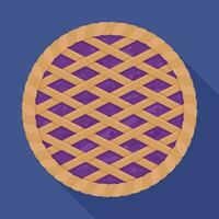 Grape pie on a blue background vector illustration