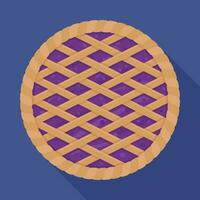 Grape pie on a blue background vector illustration