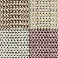Four geometric seamless patterns. Can be used on textiles, wallpapers, surfaces, venue designs and as a background for cards and invitations vector