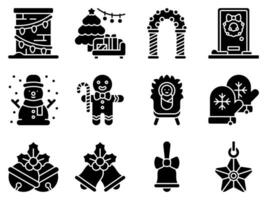 Christmas related icon, vector illustration set 3