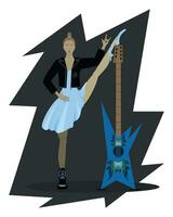 Maybe the ballerina dances to the classics, but she loves to listen to rock. The combination of different styles and directions into a single whole vector